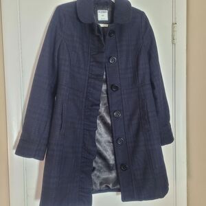 Old Navy Plaid Ruffle Coat